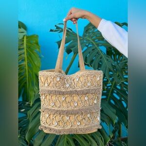 ISLA Jute Seashell Tote - Never Used